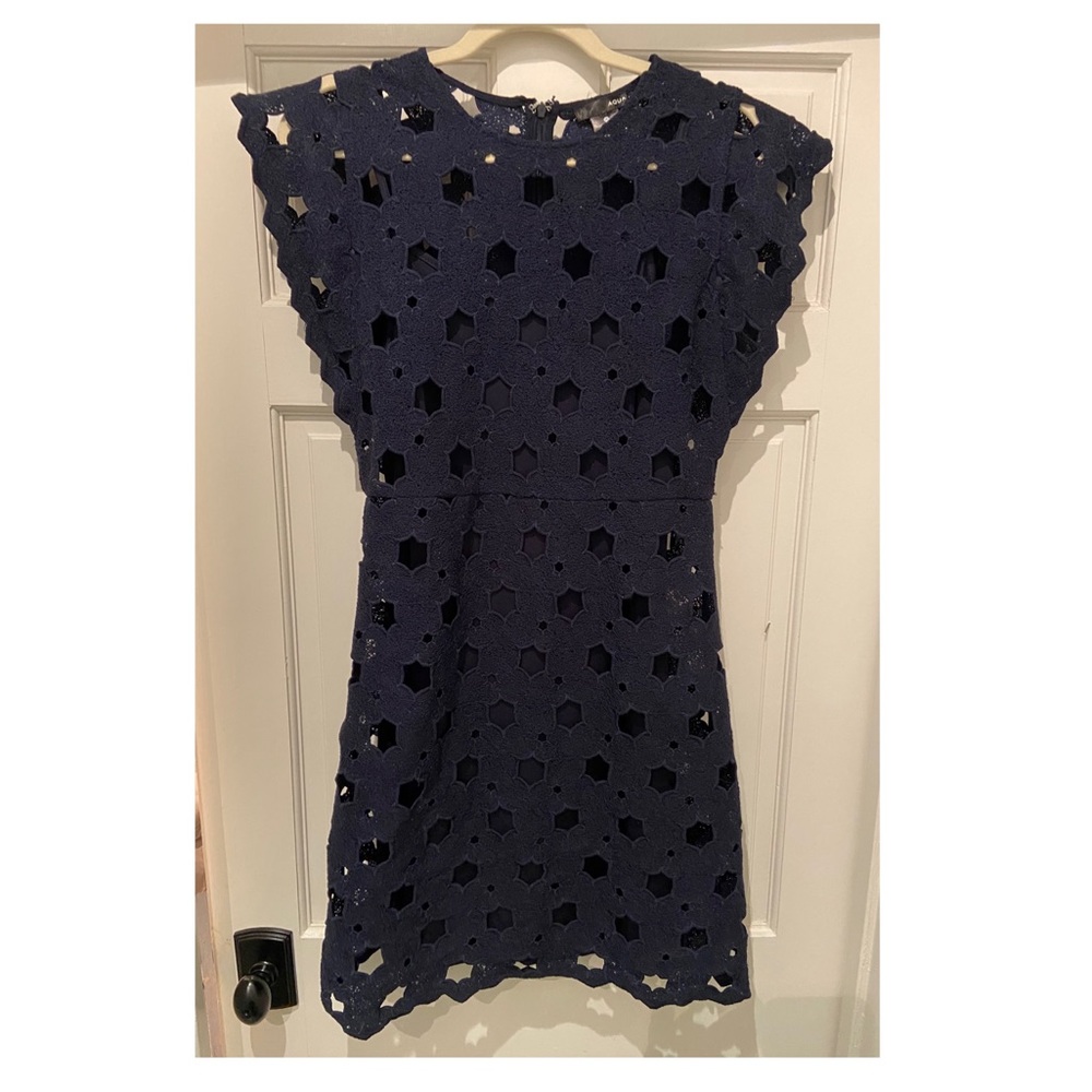 Aqua Navy Blue Dress